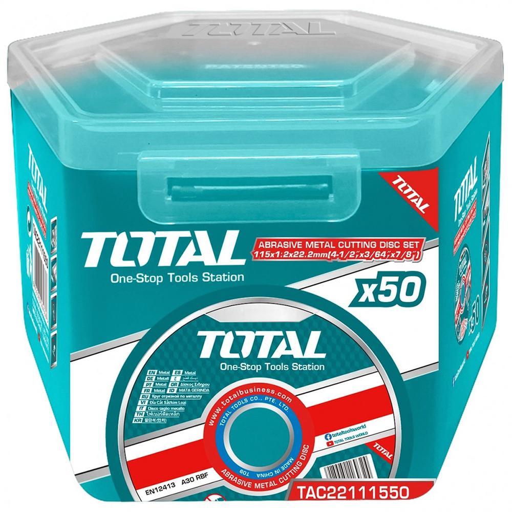 Disco corte metal/acero inoxidable 4-1/2" super total(pqt por 50 unds) (TAC20111550)