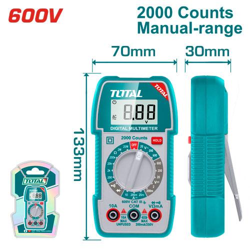 Tester digital 2000 digitos industrial super total (TMT5360011)