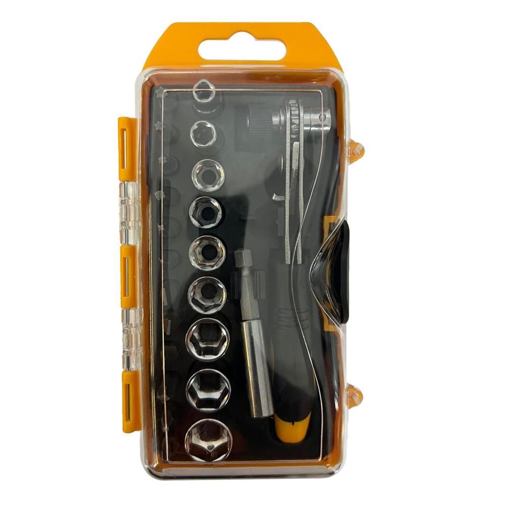 Juego rachet con copas y puntas 23 pzs uduke (HT3373)