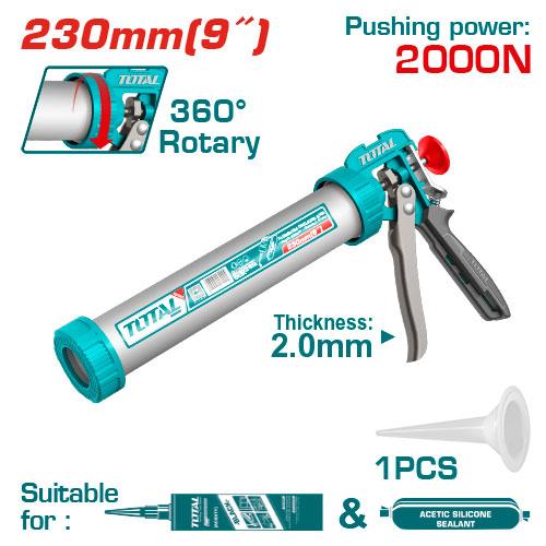 PISTOLA CALAFATEO 9 INDUSTRIAL TUBO ALUMINIO TOTAL (THT8809) Item: 23898