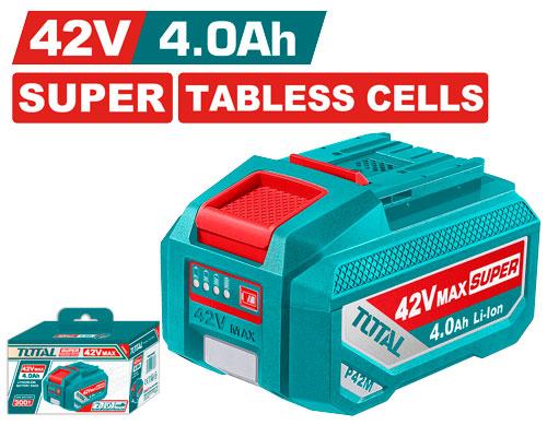 BATERIA 42V 4.0AH ION LITHIUM SUPER TABLESS CELLS TOTAL (TFBLI42402) Item: 23827