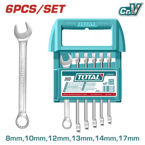 LLAVE MIXTA 8- 17 MM JUEGO X 6 PZS INDUSTRIAL SUPER TOTAL (THT103266) Item: 23840