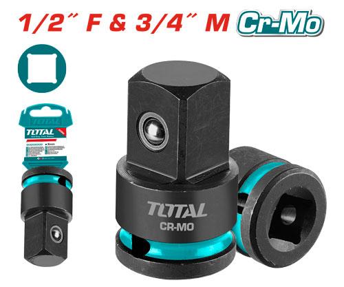 ADAPTADOR DE IMPACTO DE 1/2"" A 3/4"" INDUSTRIAL TOTAL (THIAD1234) Item: 23815