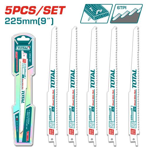 SET DE SEGUETA SIERRA SABLE 9"" X 5PCS PARA MADERA TOTAL (TRSB1111DF) Item: 23798