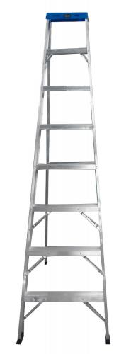 Escalera de aluminio 7 peldaños uduke con plataforma 227 cms