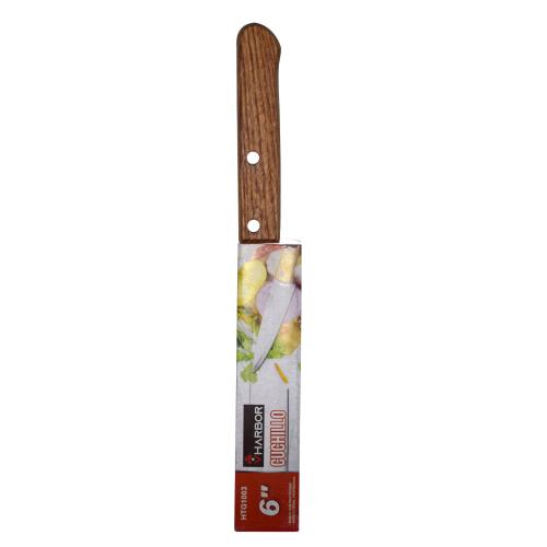Cuchillo cacha madera 6 vharbor (HTG1003)
