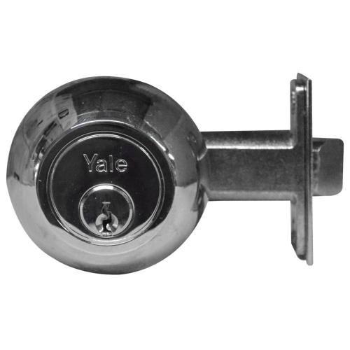 Chapa cerrojo seguridad yale 170 1/4 cromada pestillo resbalon llave llave (4044)