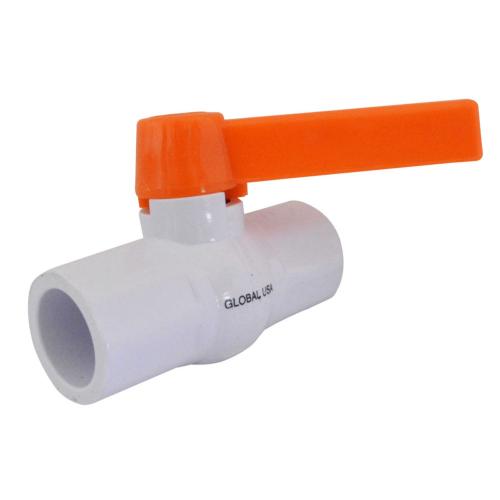 Llave bola PVC lisa fina chapola naranja larga 1/2 (HT20142)