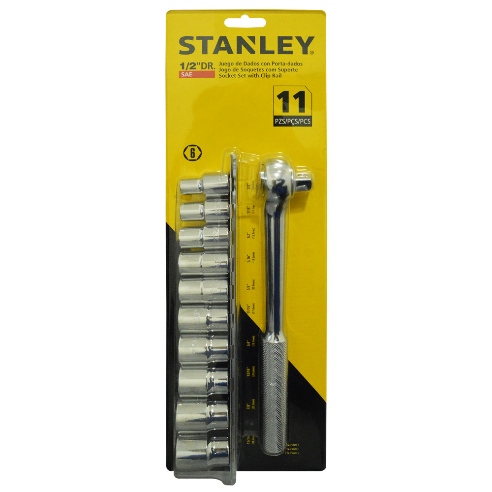 Rache con copas blister stanley 1/2 x 11 pulg C/V (86-735)