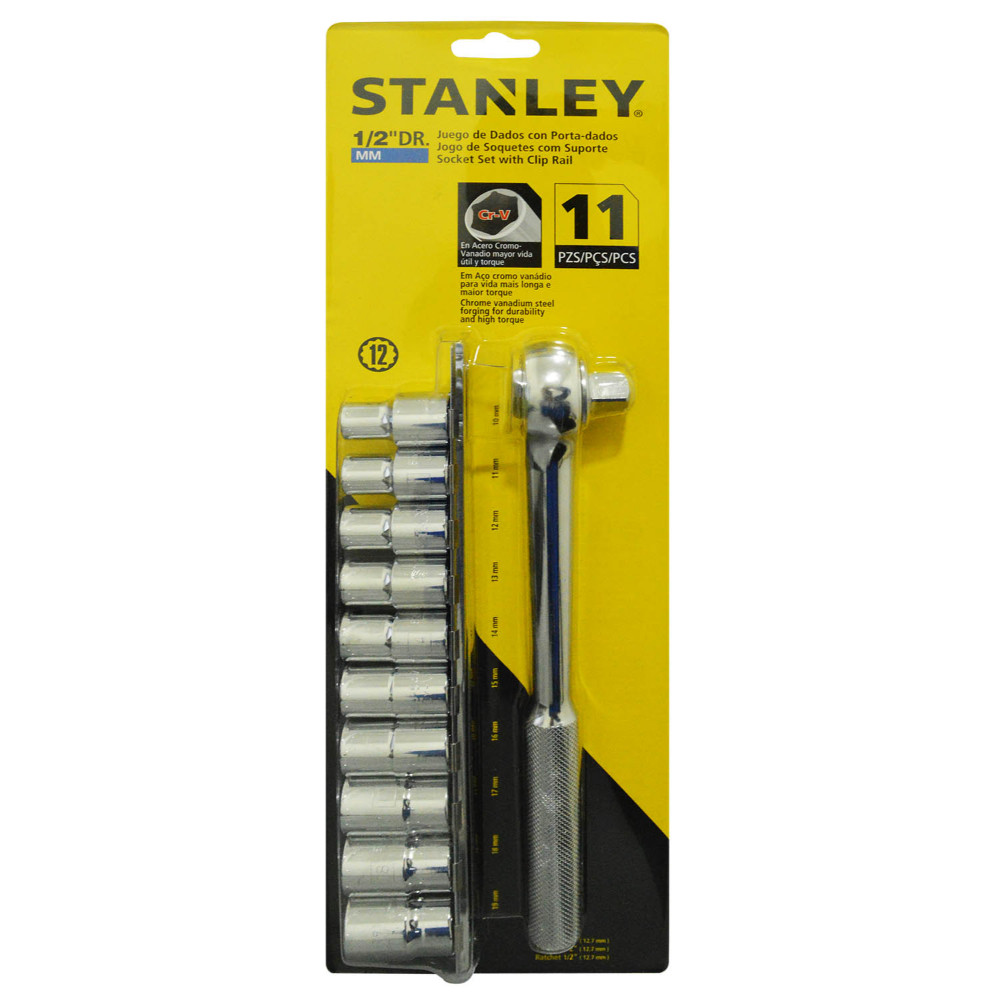 Rache con copas blister stanley 1/2 x 11 mm C/V (86-734)