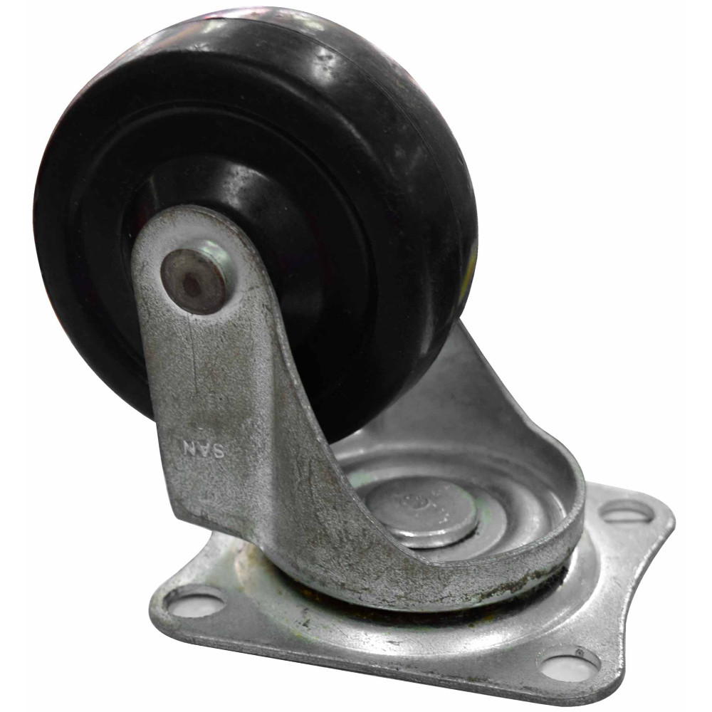 Rodachines 2 1/2 plano negro caucho 65MM 35KG (individual) (HT40252)
