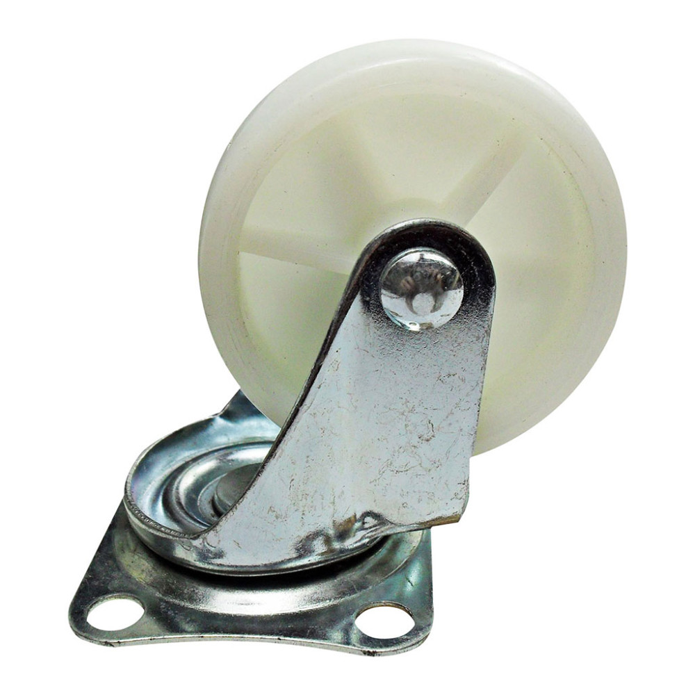 Rodachines 1 1/2 plano blanco nylon 40MM 20KG (individual) (HT40246)