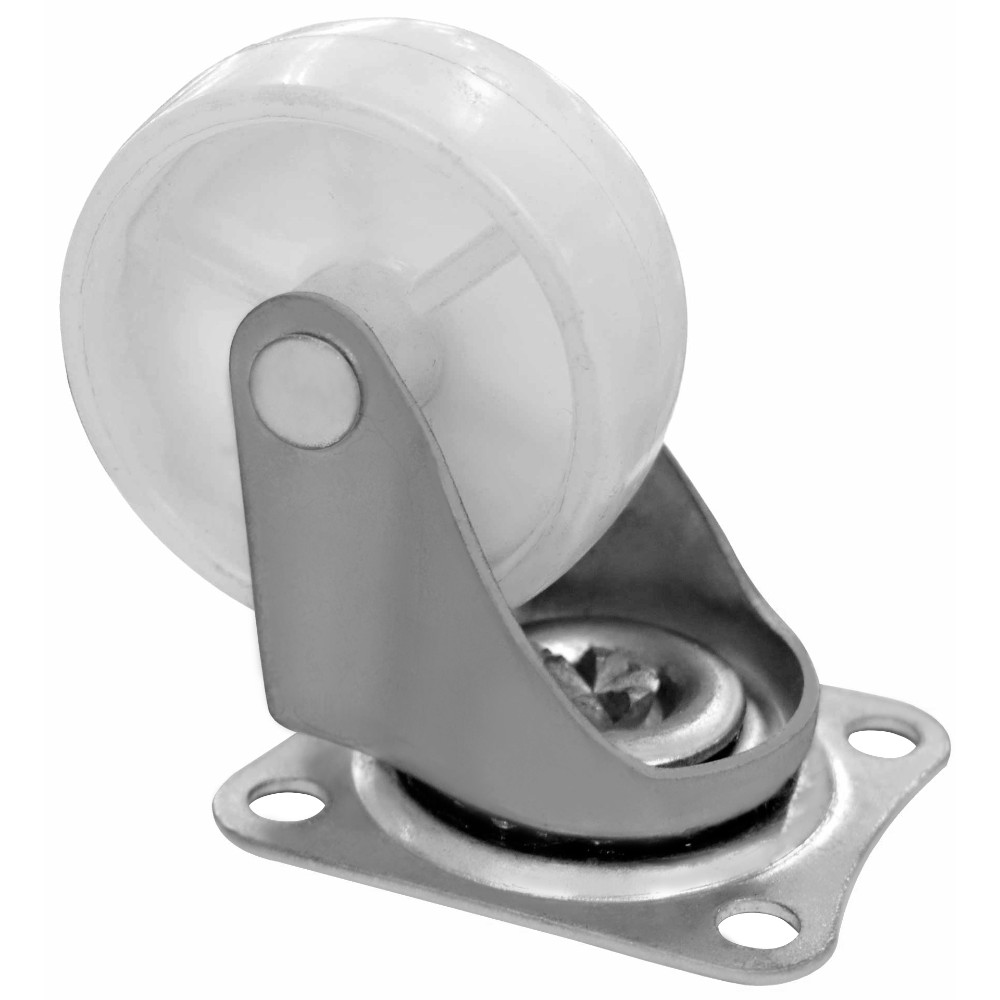 Rodachines 2 1/2 plano blanco nylon 65MM 35KG (individual) (HT40248)