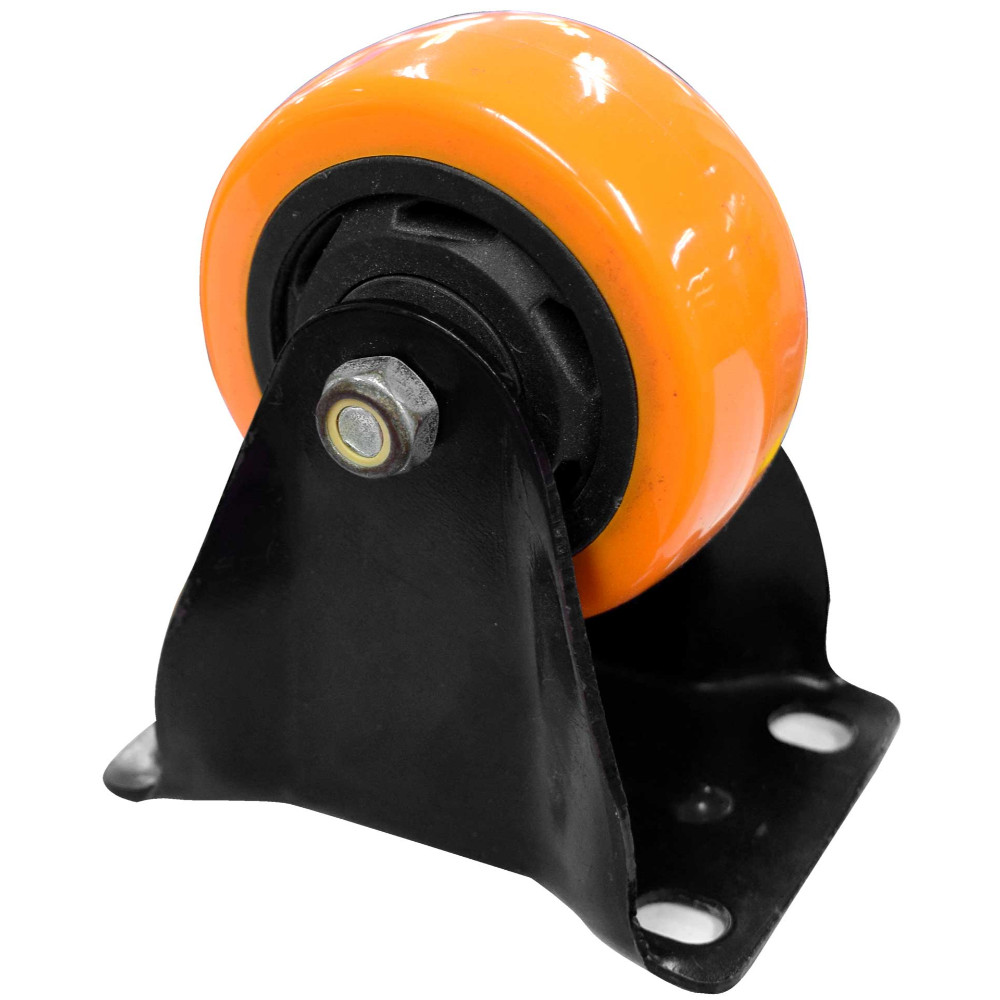 Rodachines 3 plano naranja pesado fijo 75MM 100KG (individual) (RFNF075)(HT30089)