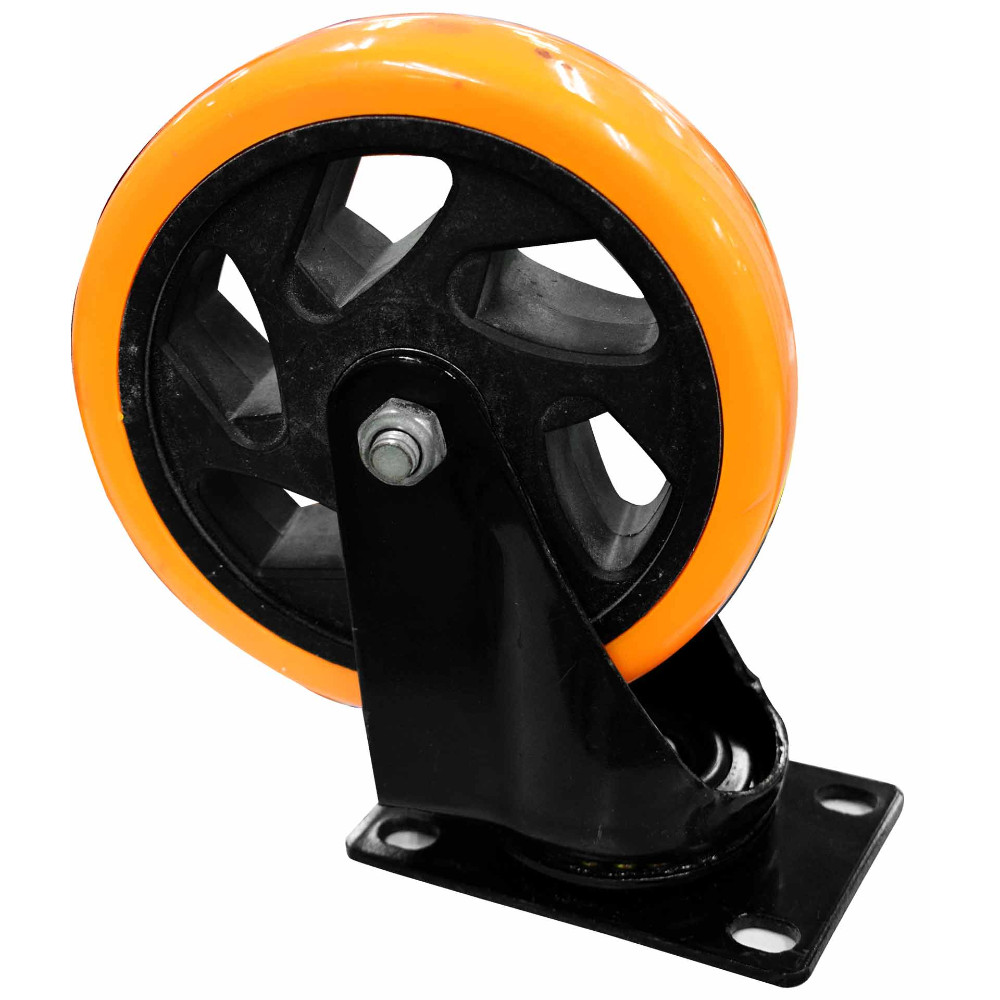 Rodachines 5 plano naranja pesa giratorio 125MM 150KG (individual) (RPNF125)(HT30088)