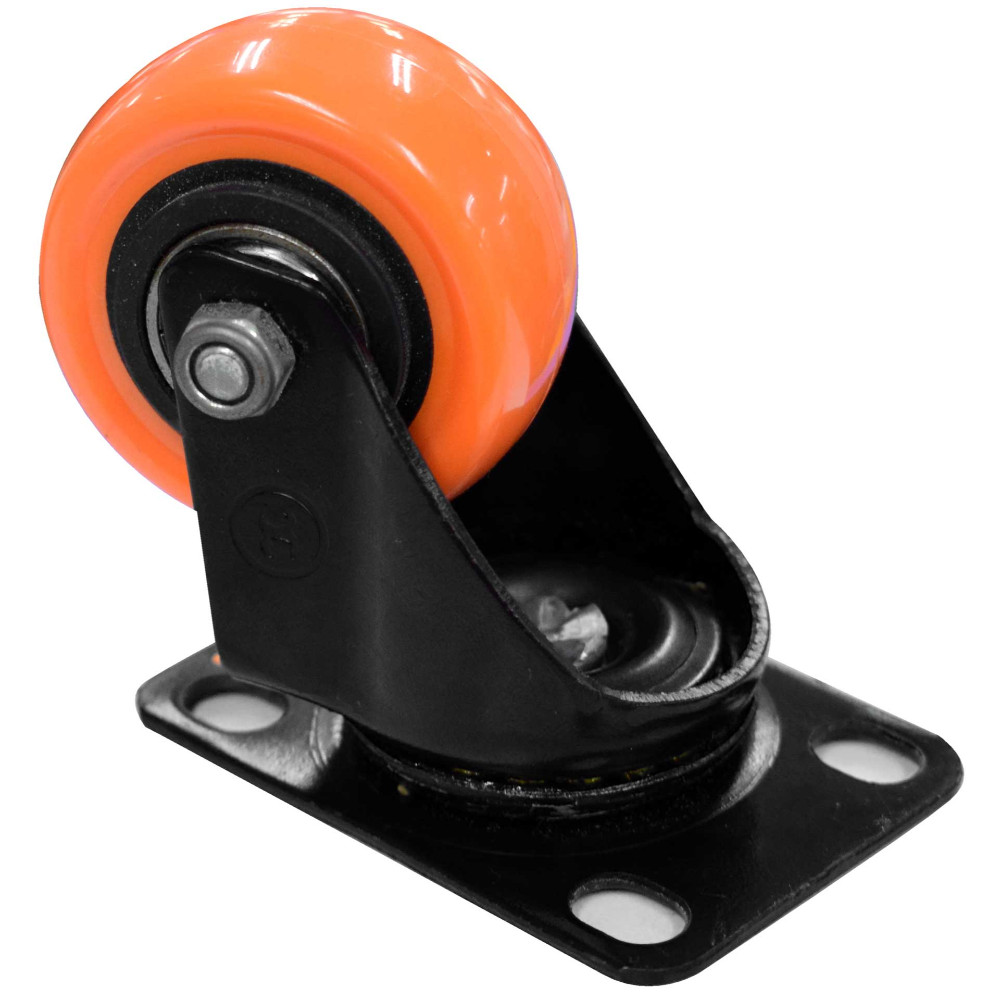 Rodachines 2 plano naranja pesa giratorio 50MM 80KG (individual) (HT30084)(RPNF050)(CH)