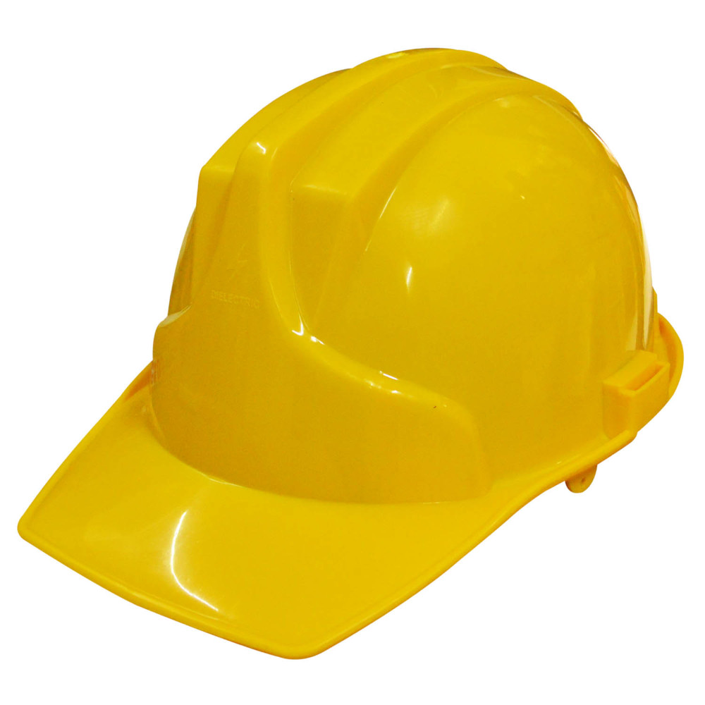 Casco construccion profesional amarillo (con NORMAS-DIELECTRICO-3 apoyos
