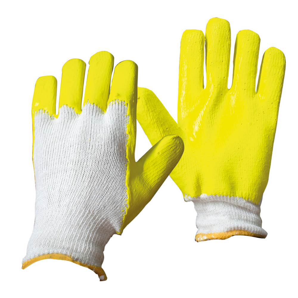 Guante tela antideslizante nacional amarillo (especial para vidrios)