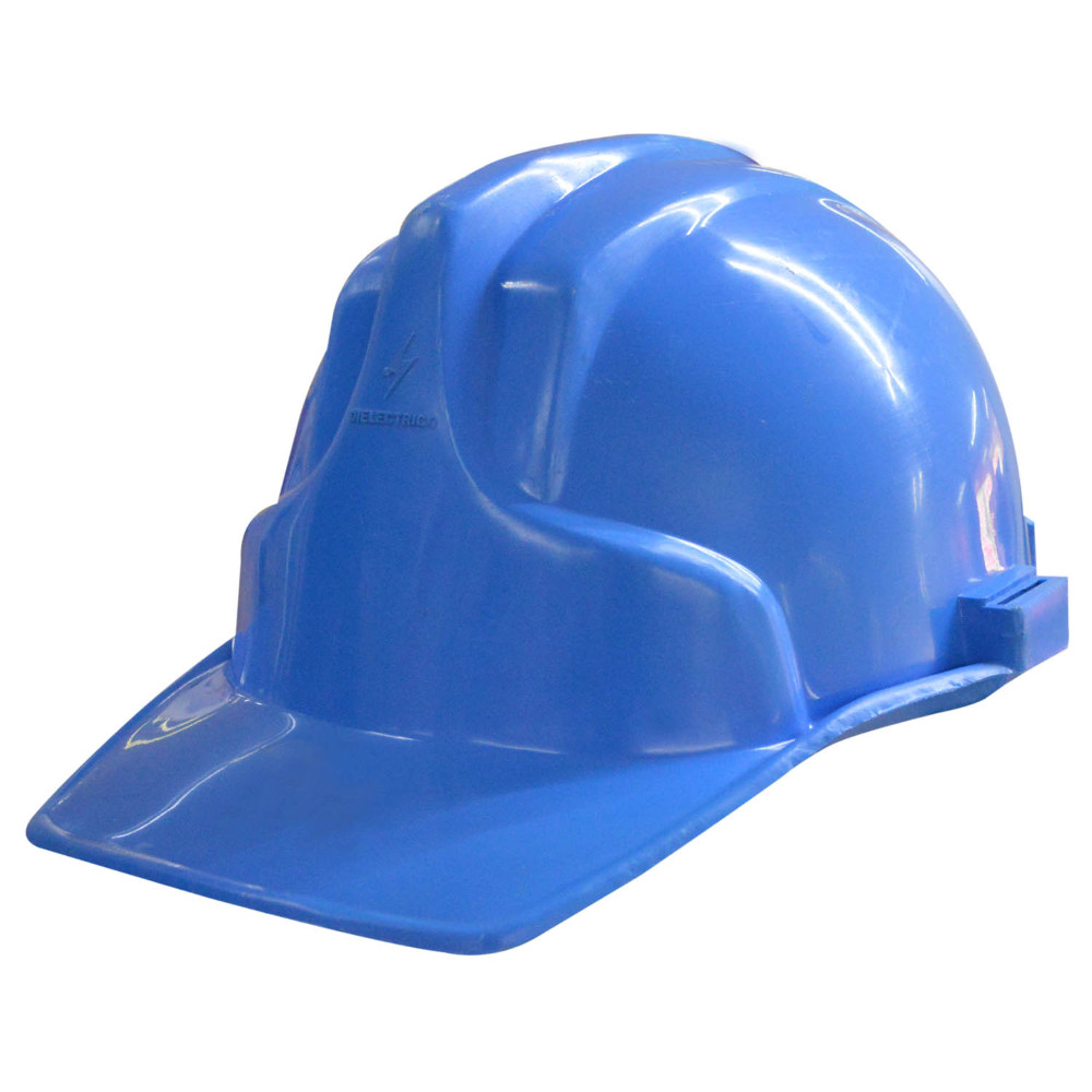 Casco construccion profesional azul (con NORMAS-DIELECTRICO-3 apoyos