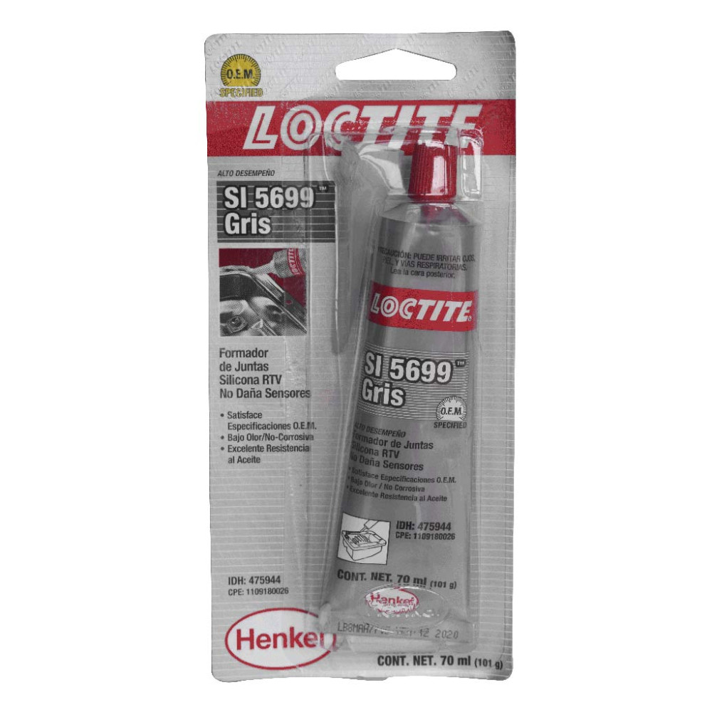 Silicona loctite 70 gris automotriz (ultra grey) (475944