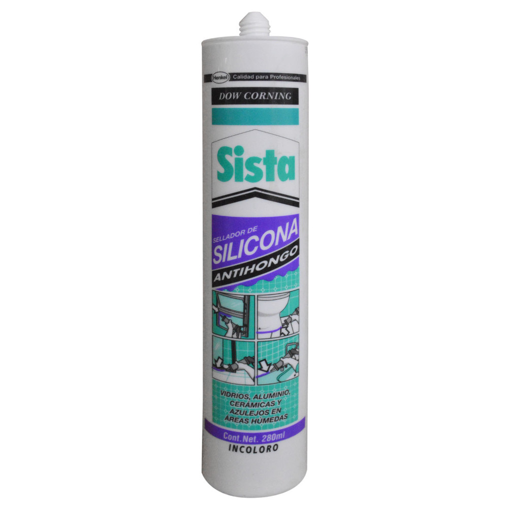 Silicona tubo sista dow corning transparente antihongos 280 ml (1147259)