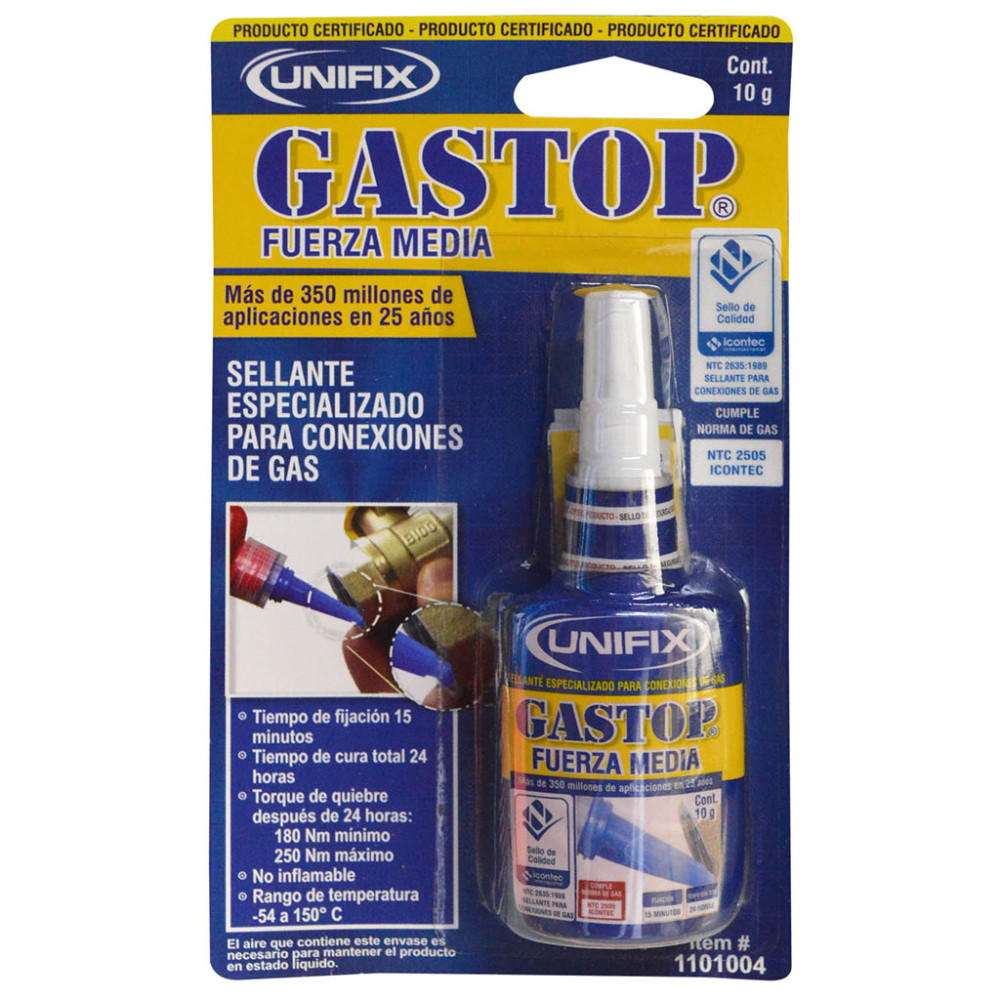 Gastop fuerza media unifix 10 grs removible (1101004)