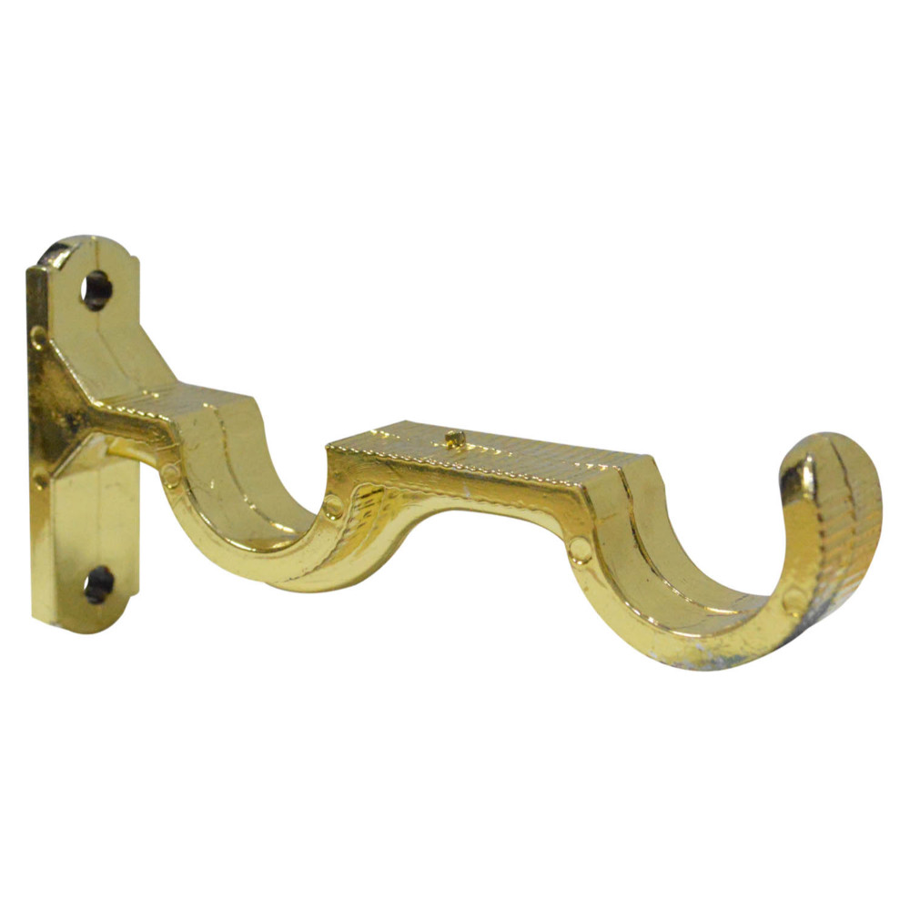 Accesorio cortinero soporte muro doble dorado de 1 (060201