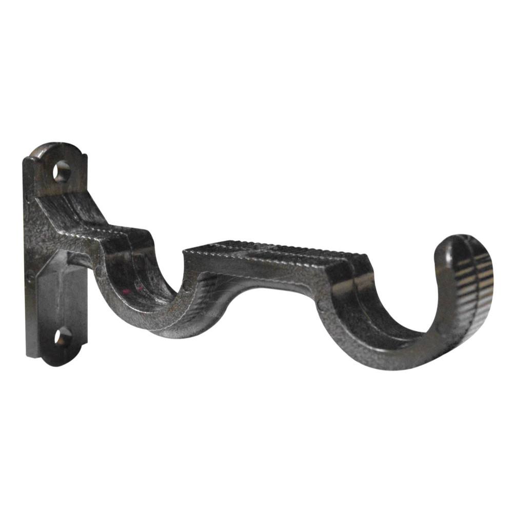 Accesorio cortinero soporte muro doble cafe de 1 (060202