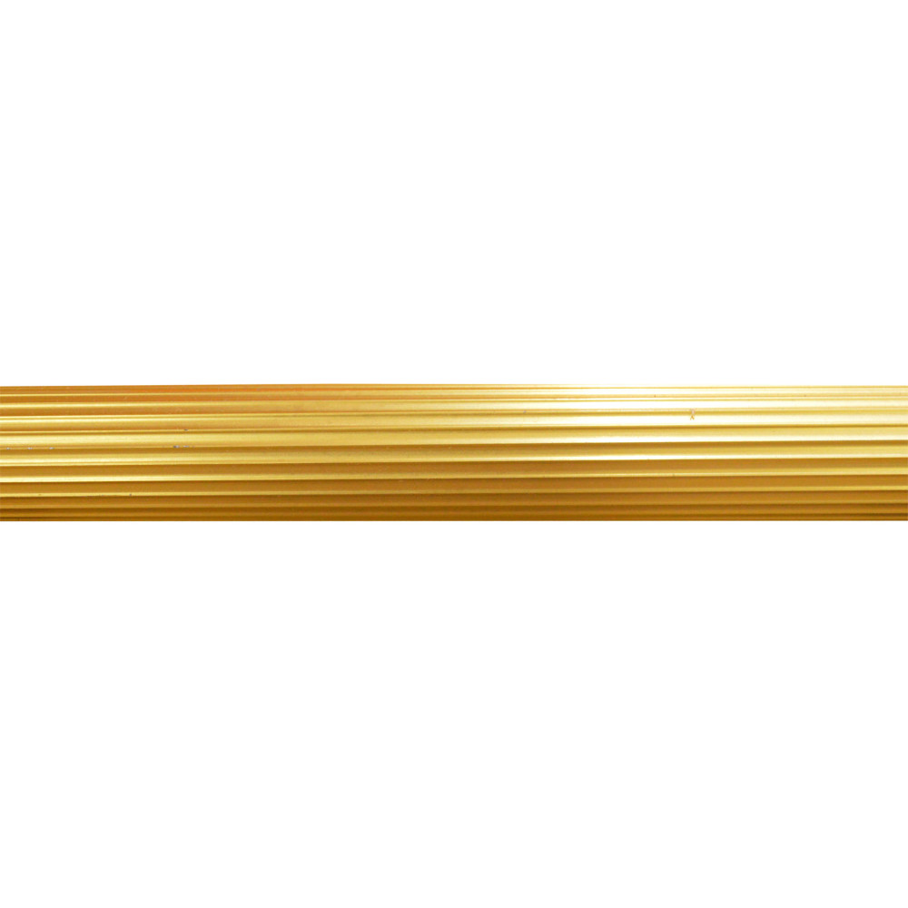 Tubo cortinero ranurado 3/4 dorado x 6MTS