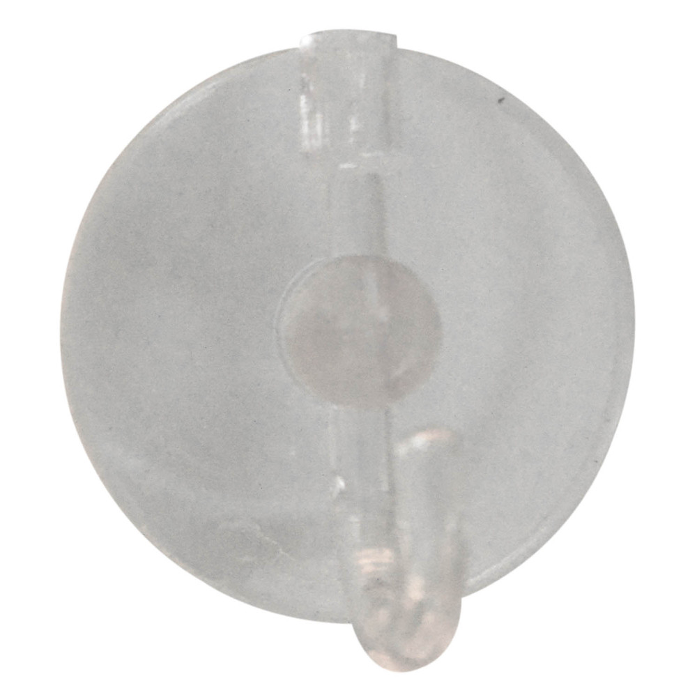 Chupa adhesiva transparente # 4 con gancho plastico (TCH4GT)