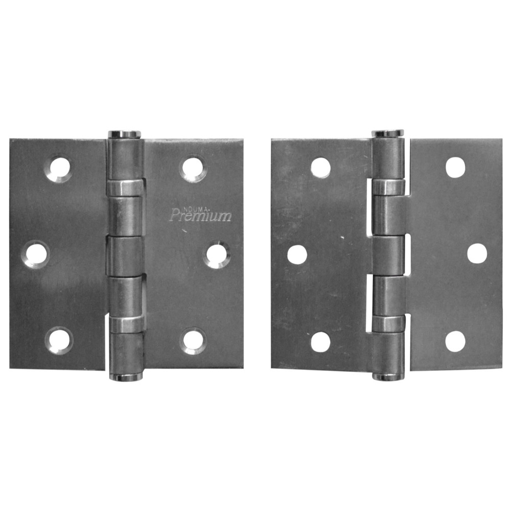 Bisagra nudo cabeza plana acero inoxidable induma premium 3 x 3 (precio x 1 PAR)(TC002-001)