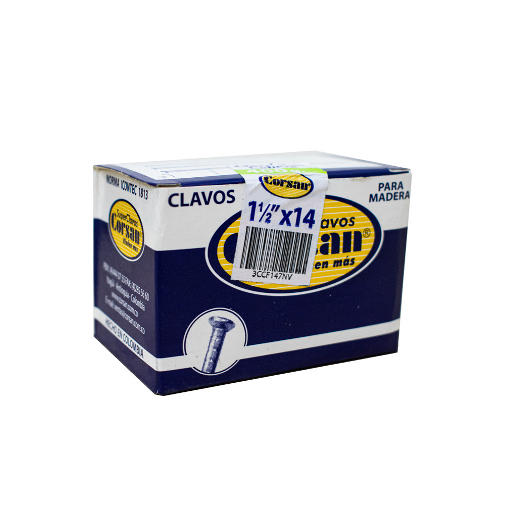 Puntilla comun con cabeza 1 1/2 corsan (400 gr)