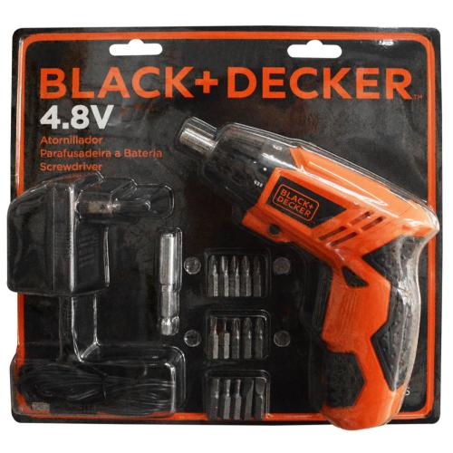 Destornillador recargable black & decker 1/4 4.8V+15 accesorios (KC4815-B3)