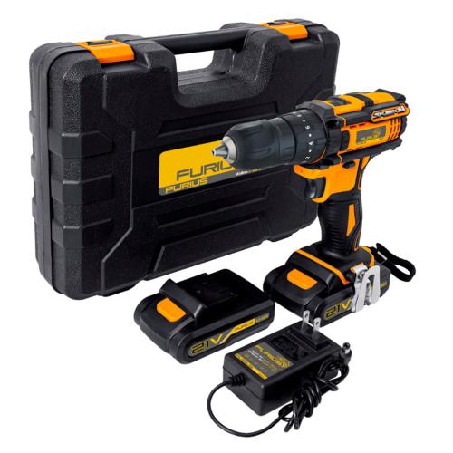 Taladro furius percutor de 1/2 inalambrico ion de litio 21V inlc 2 baterias y estuche (FCD21)