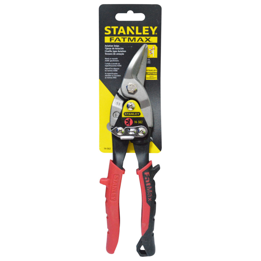 Tijera lamina aviacion izquierda stanley roja (14-562)