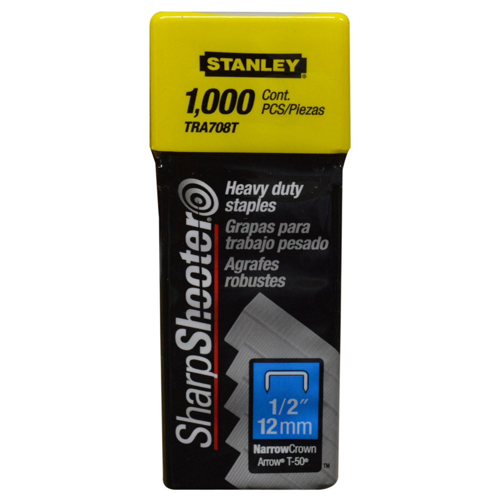 Gancho grapadora stanley 12MM 1/2 (TRA708T)(TRABAJO pesado)