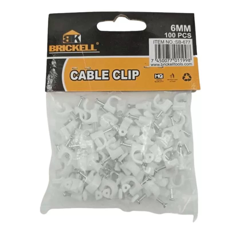 Grapa para cable 6MM 100 pcs